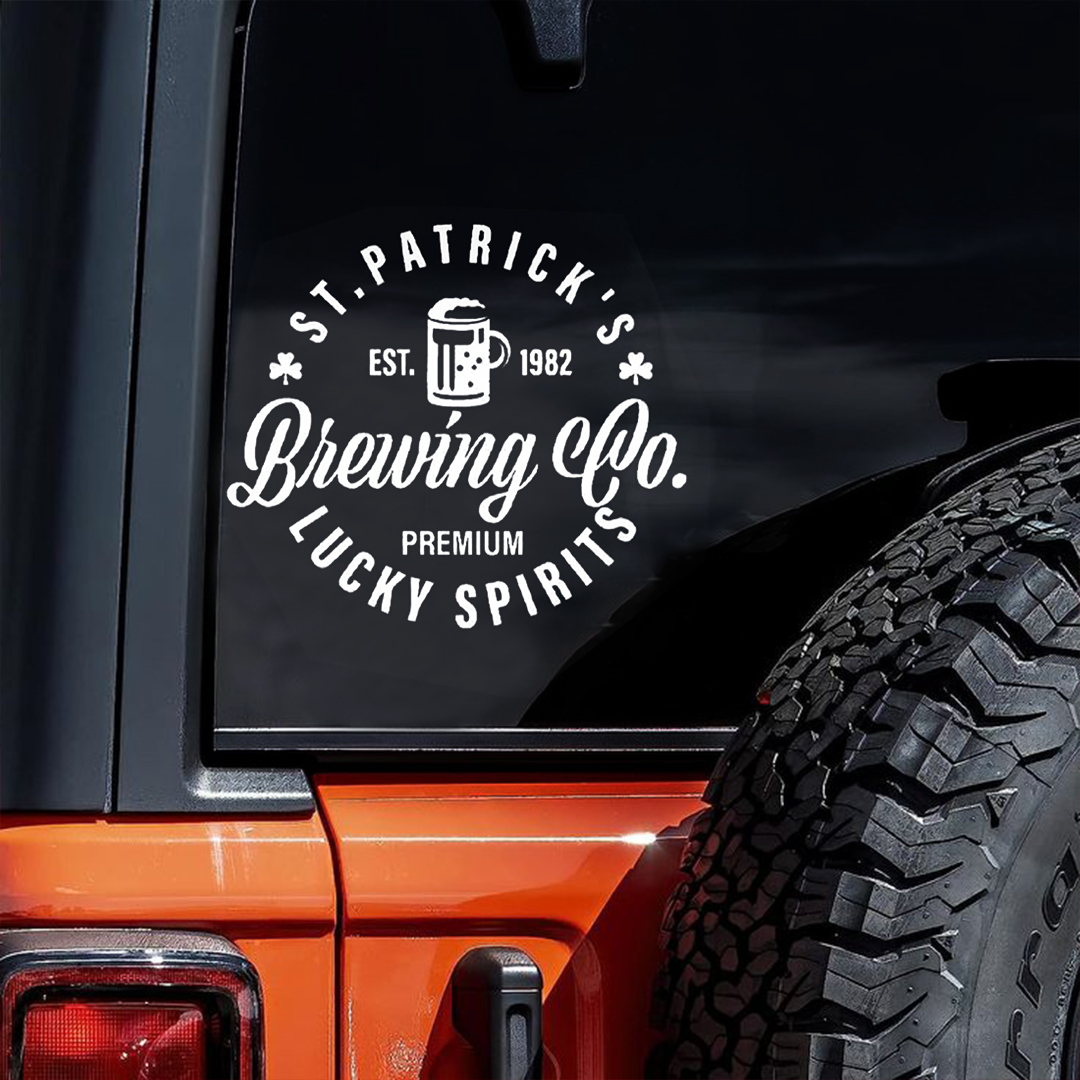 St. Patrick's Lucky Spirit Brewing Co. Est. 1982 Sticker