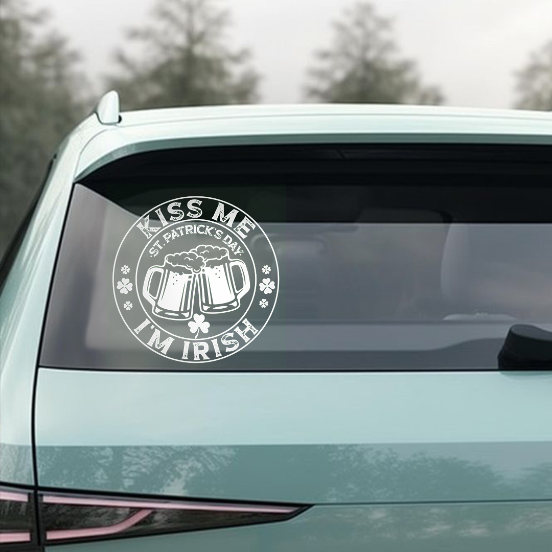 Kiss Me I'm Irish Have A Toast Sticker