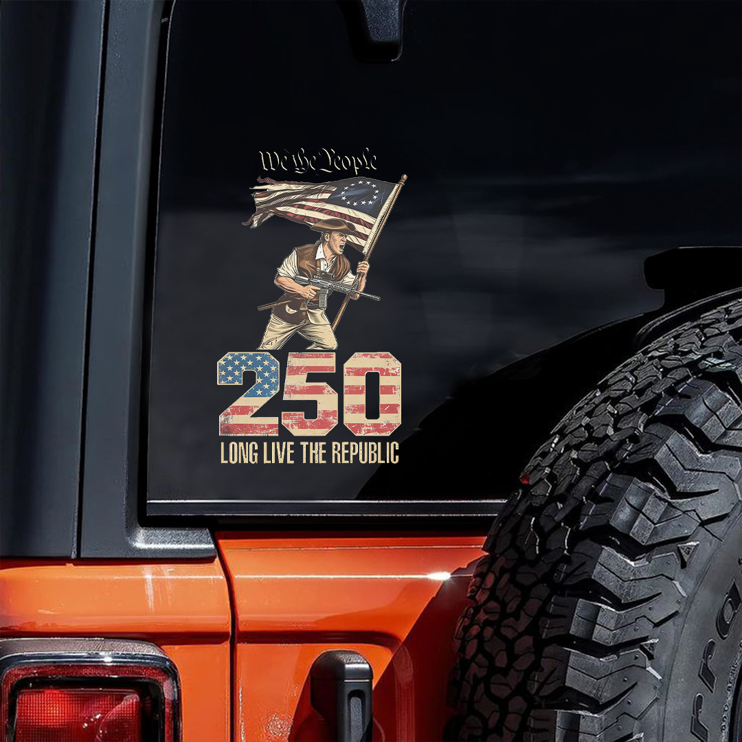 1776-2026 250th Anniversary Long Live The Republic Sticker