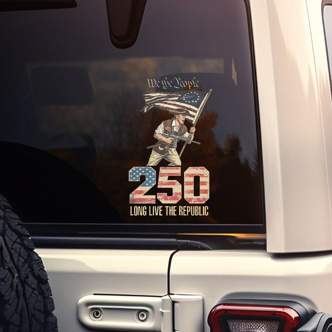 1776-2026 250th Anniversary Long Live The Republic Sticker