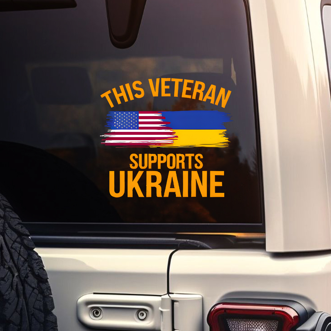 This Veteran Supports Ukraine Sticker