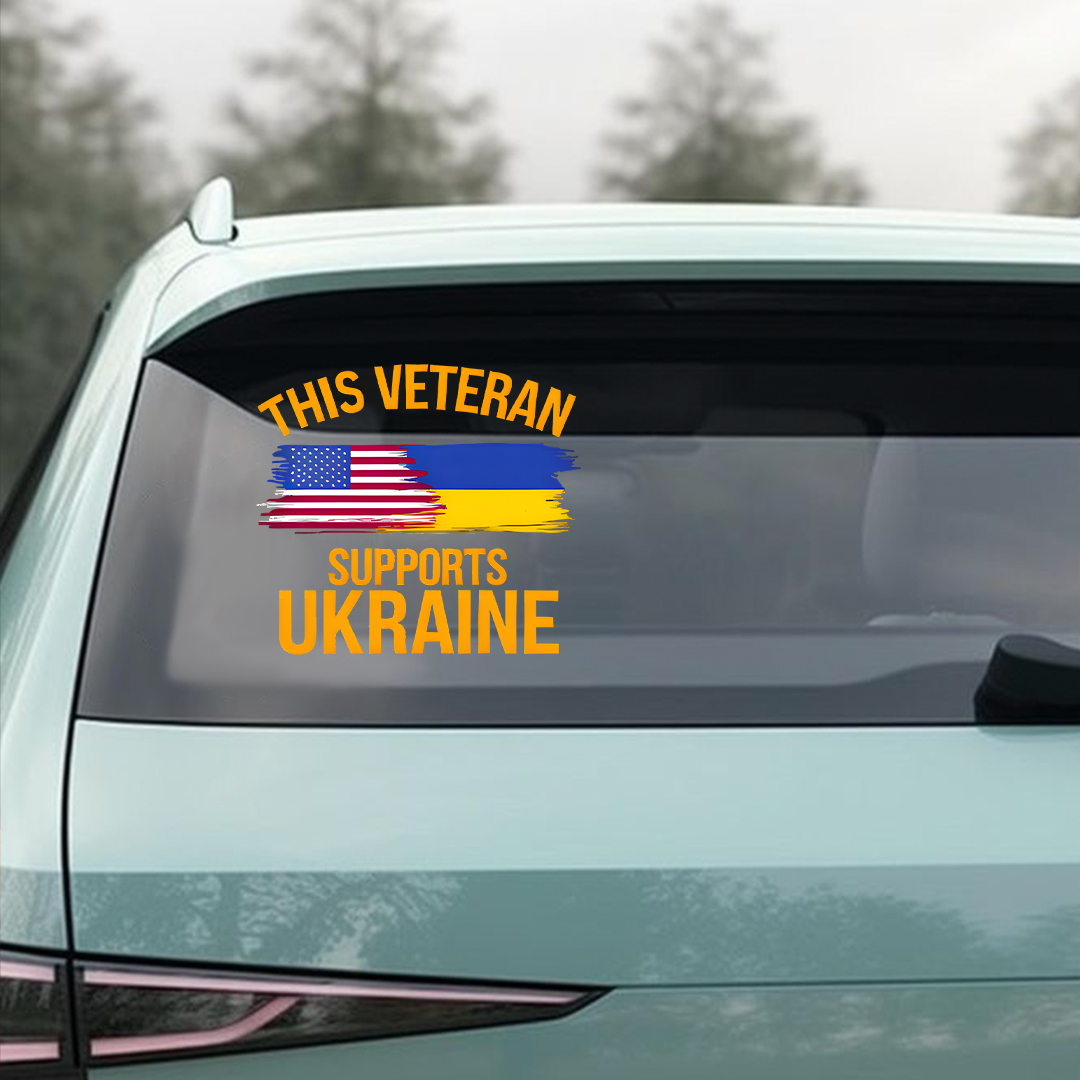 This Veteran Supports Ukraine Sticker