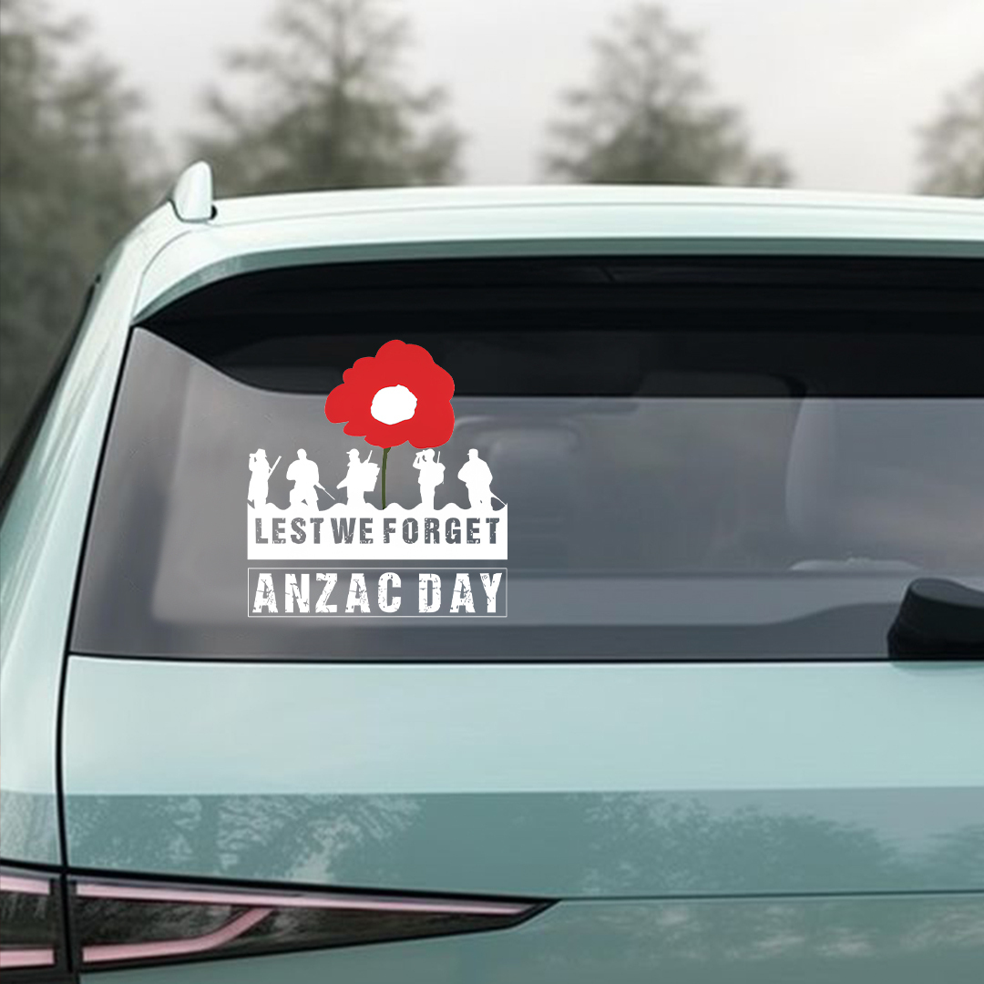 Lest We Forget Anzac Day Memorial Sticker