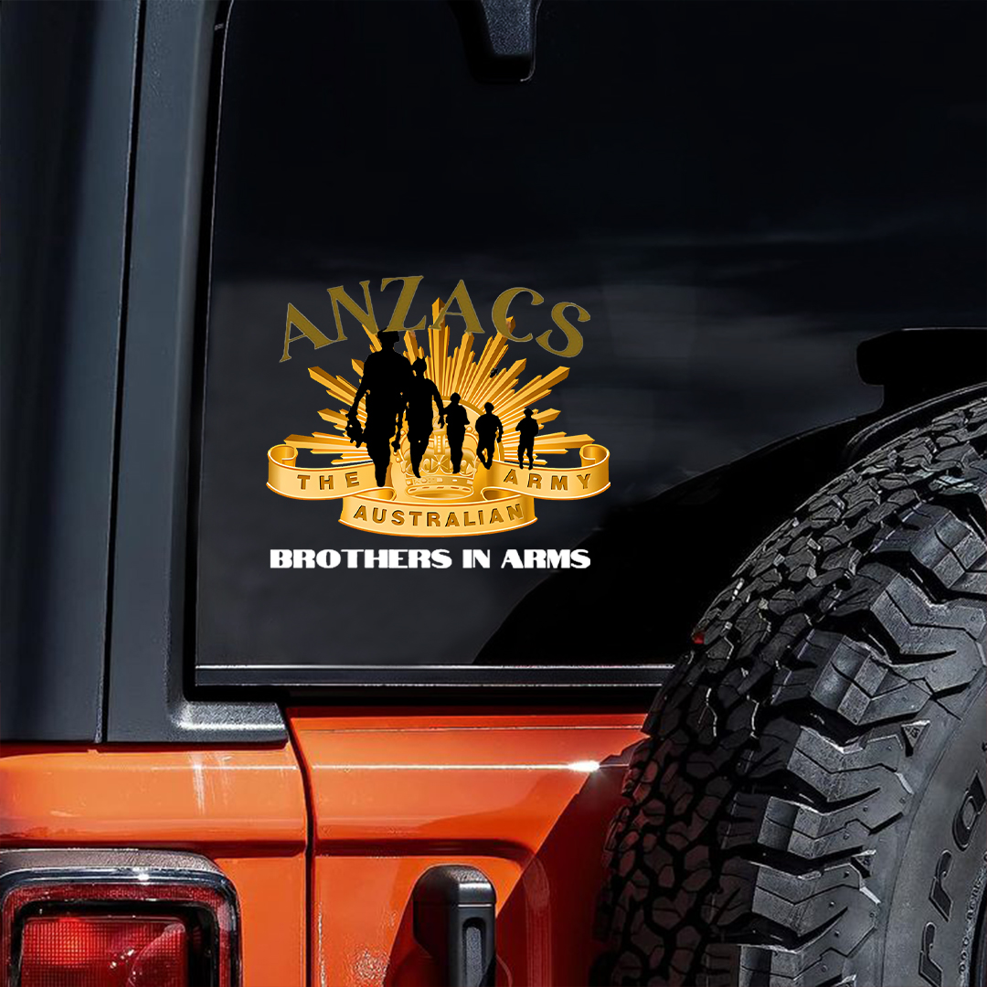 Anzac Day The Australian Army Brothers In Arms Sticker