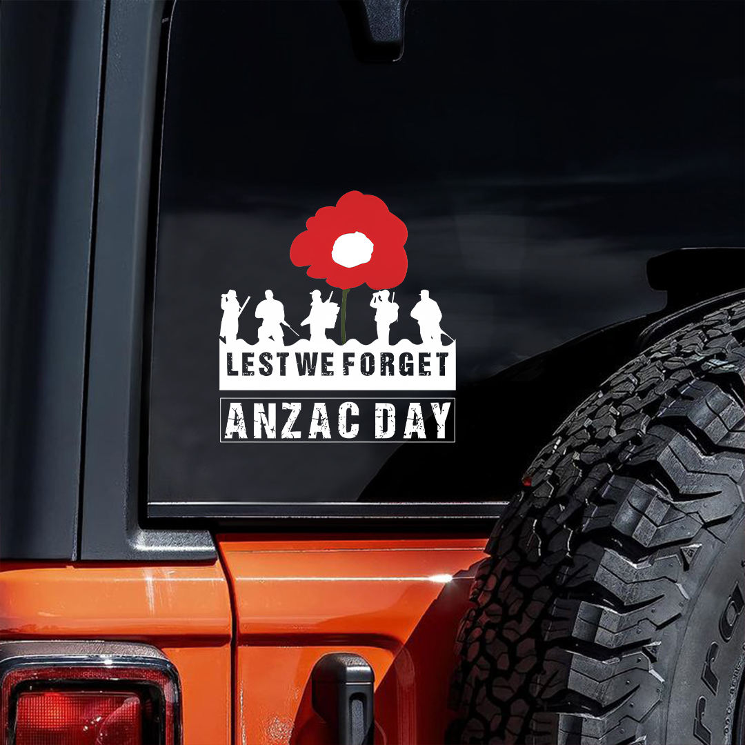 Lest We Forget Anzac Day Memorial Sticker