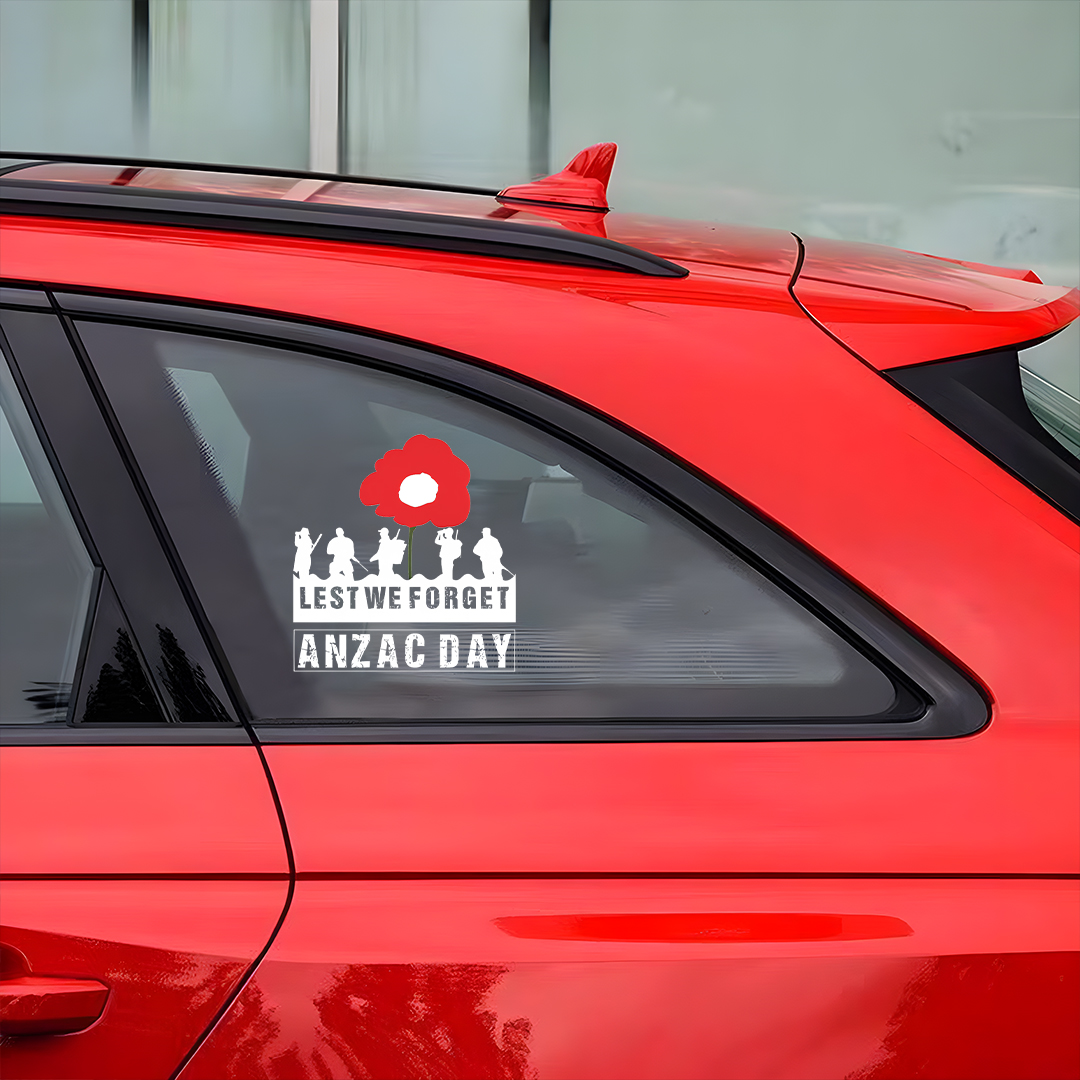 Lest We Forget Anzac Day Memorial Sticker