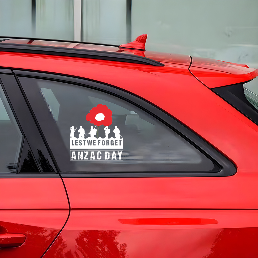 Lest We Forget Anzac Day Memorial Sticker