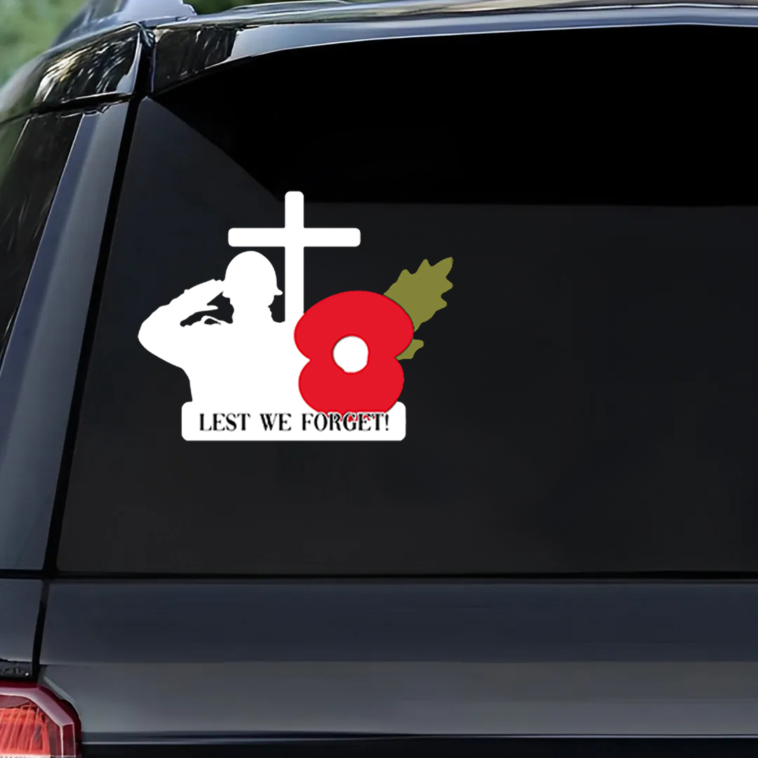 Lest We Forget  Sticker, Anzac Day Veteran Sticker