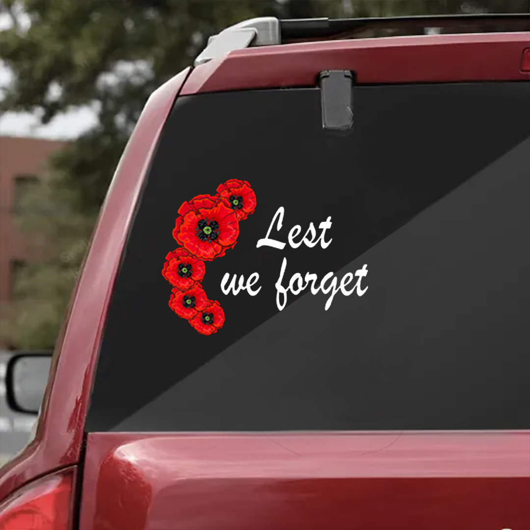 Lest We Forget  Sticker, Anzac Day Veteran Sticker