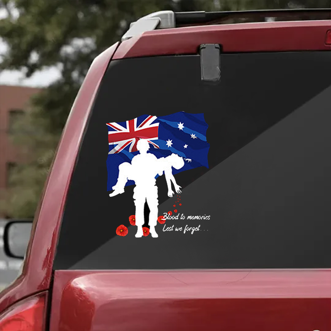 Lest We Forget  Sticker, Anzac Day Veteran Sticker