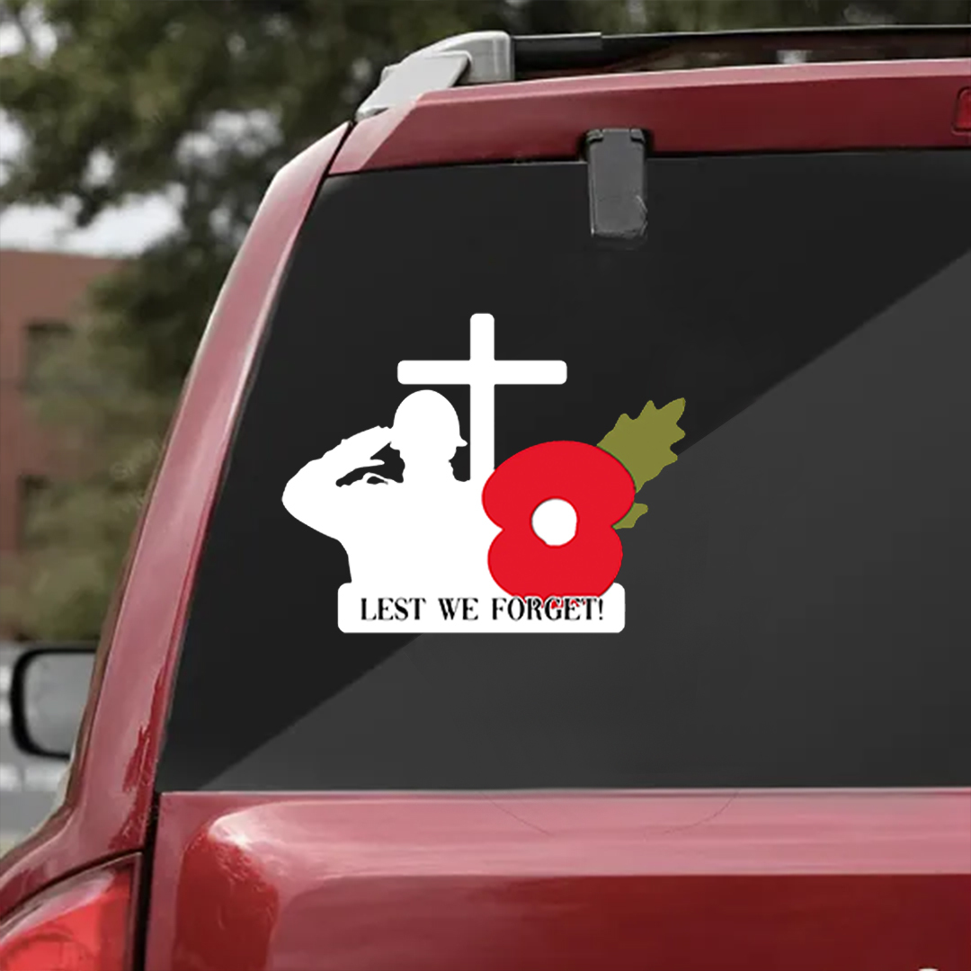 Lest We Forget  Sticker, Anzac Day Veteran Sticker