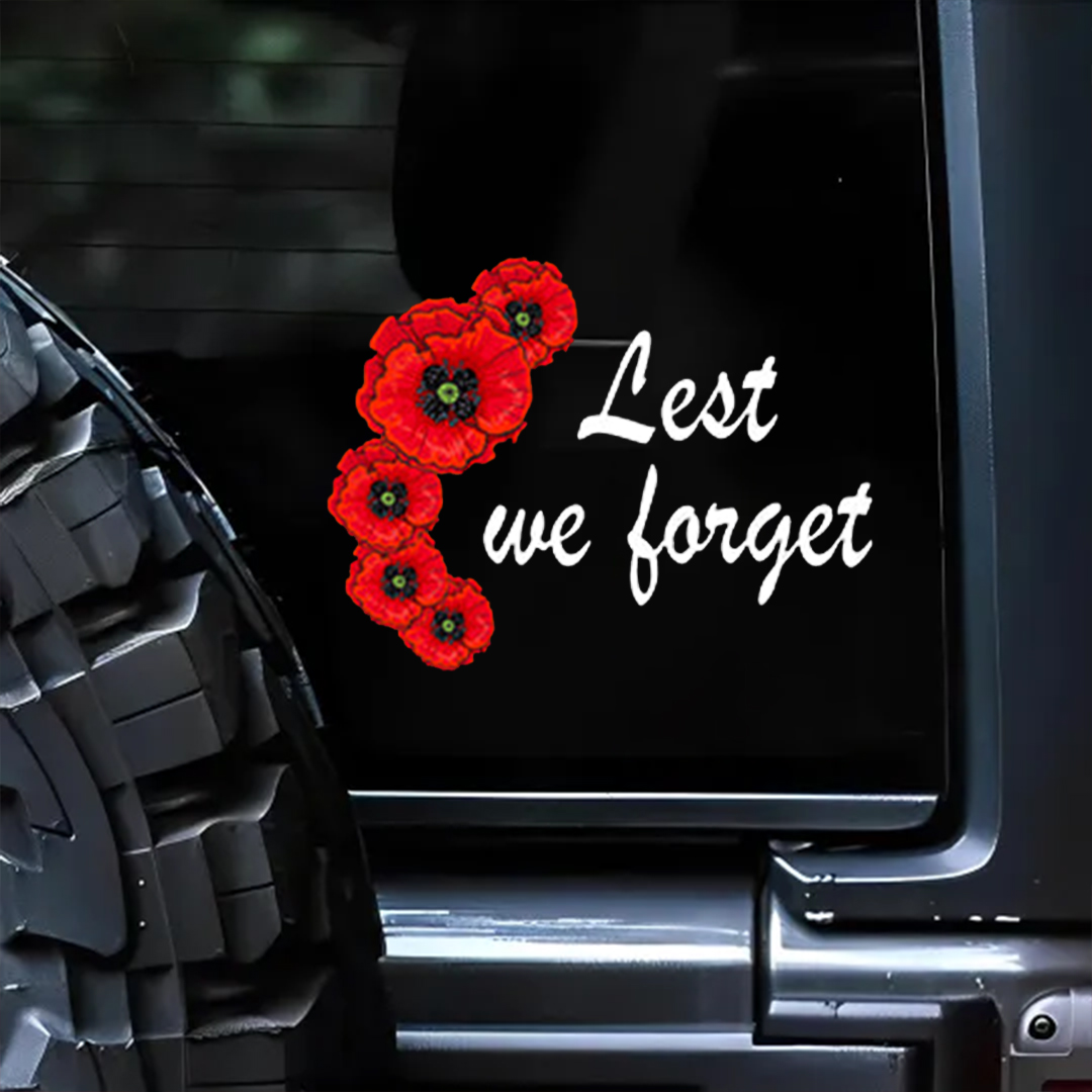 Lest We Forget  Sticker, Anzac Day Veteran Sticker