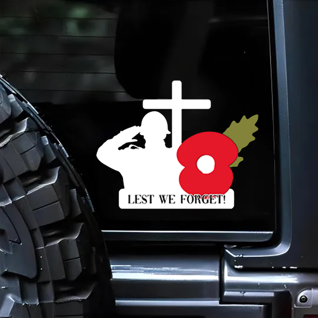 Lest We Forget  Sticker, Anzac Day Veteran Sticker