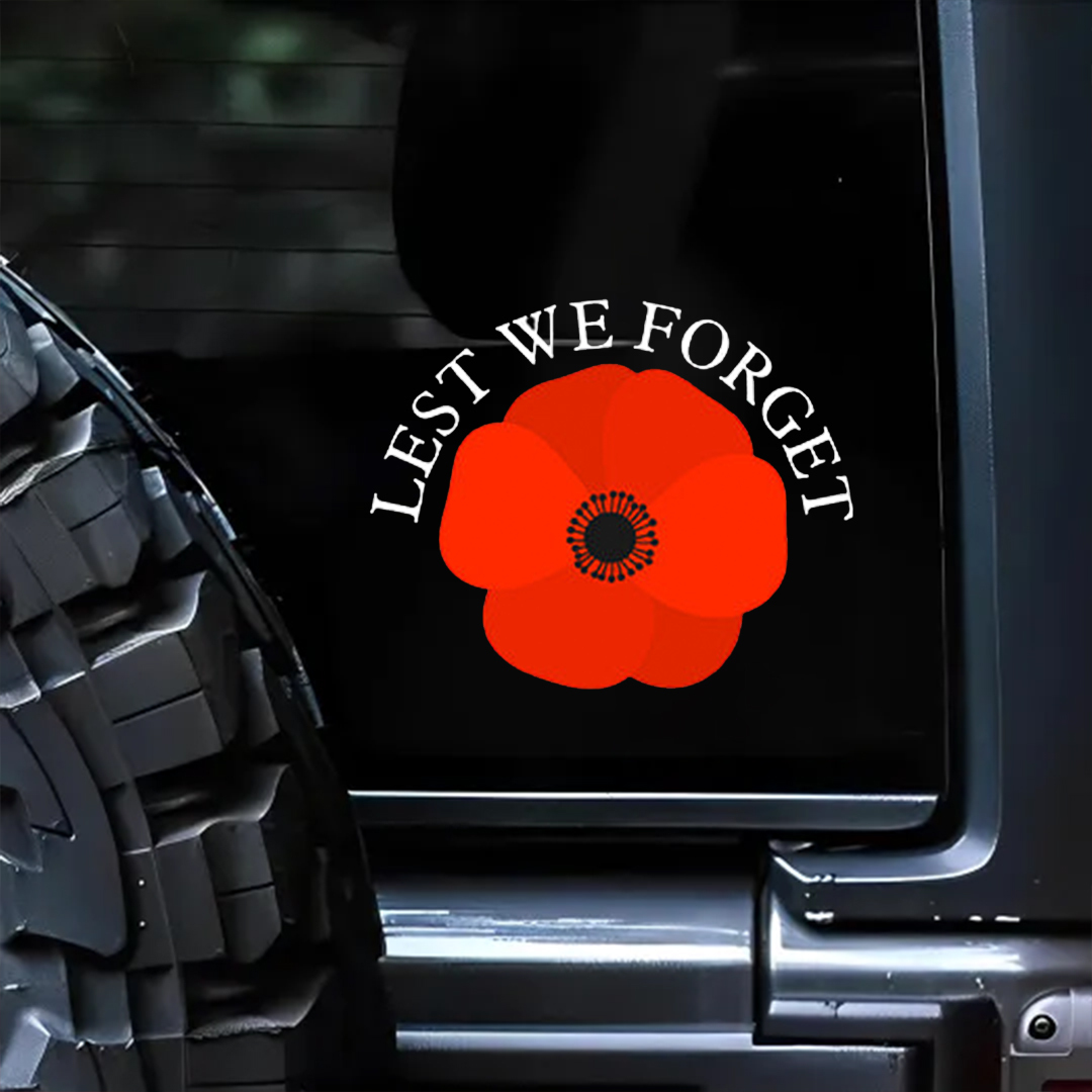 Lest We Forget  Sticker, Anzac Day Veteran Sticker