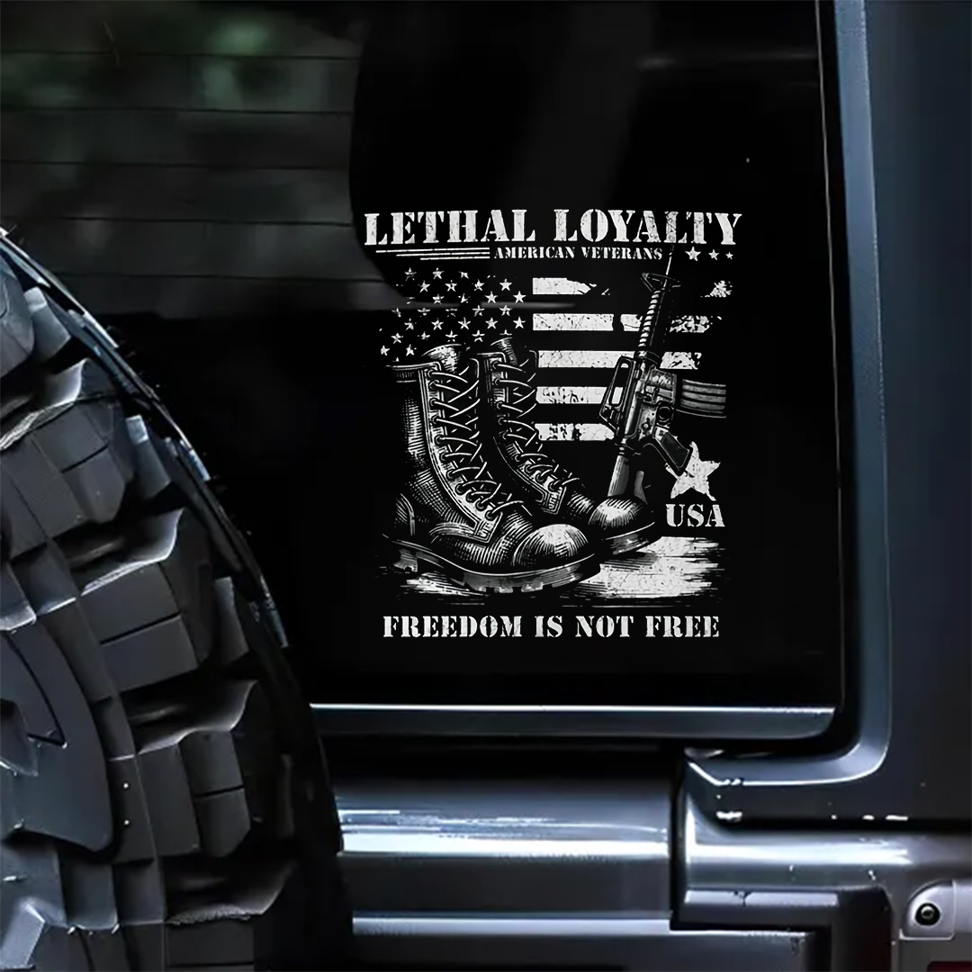 Lethal Loyalty America Veterans Stickers-Memorial Day Sticker