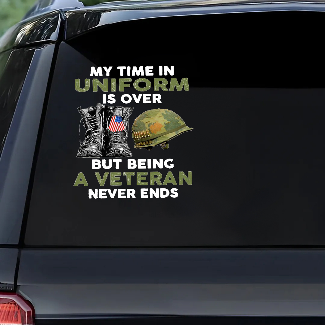 Being A Veteran Never Ends Veterans Stickers-Memorial Day Sticker