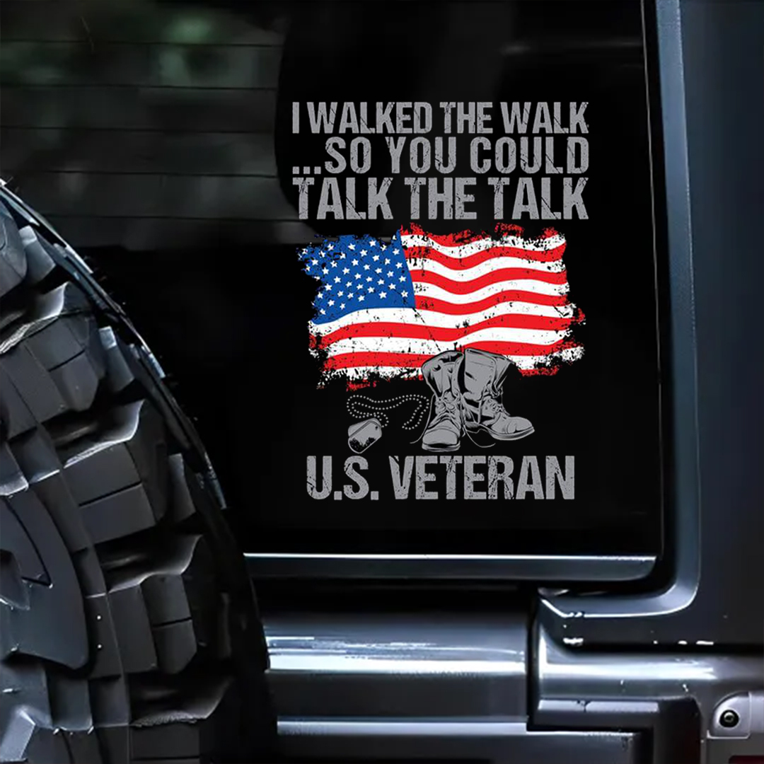 I Walked the Walk Veterans Stickers-Memorial Day Sticker