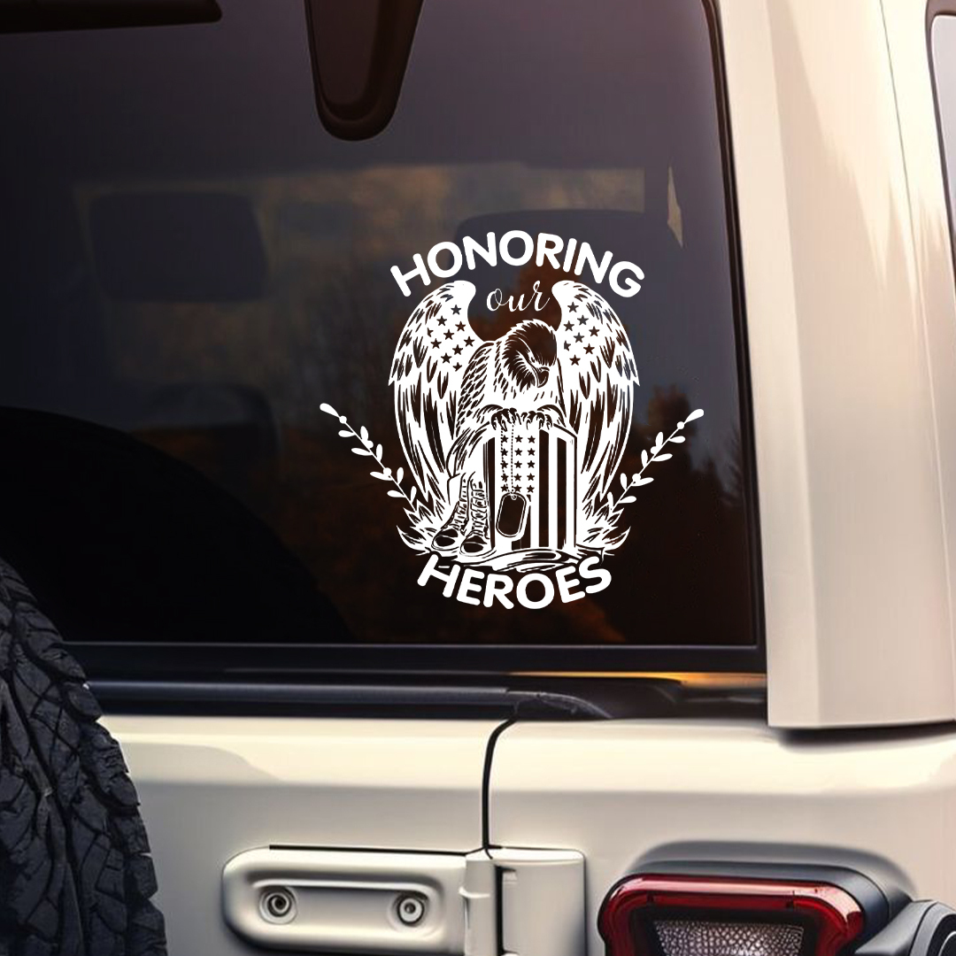 Honoring Our Heroes Eagle Sticker