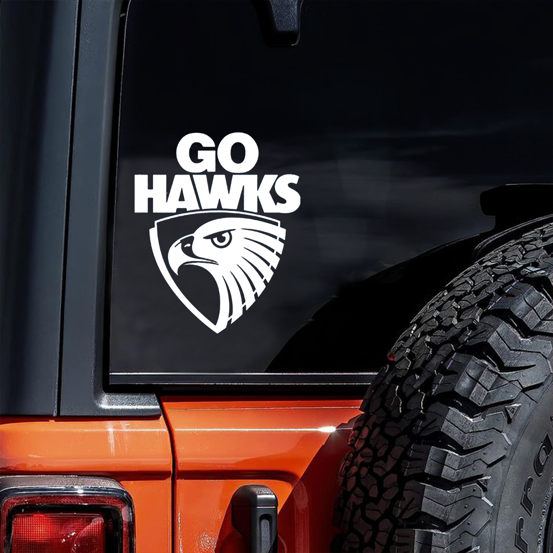 Go Hawks Hawthorn Football Sticker