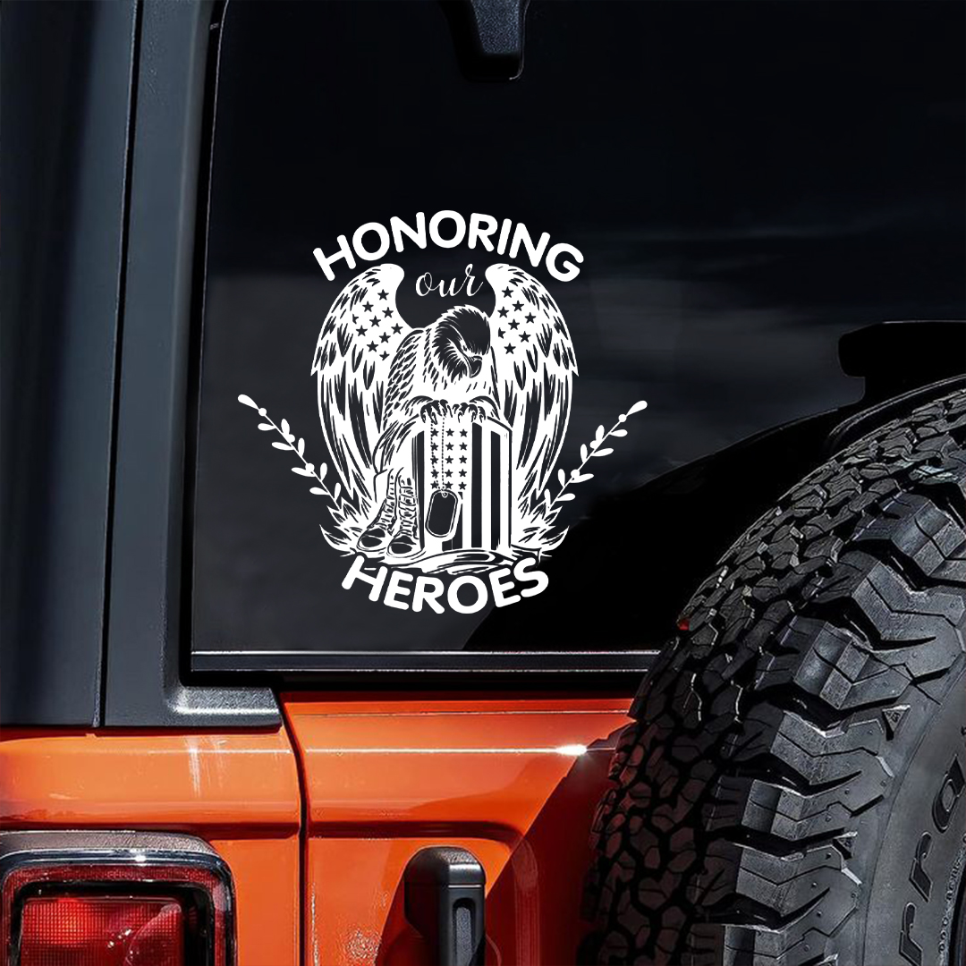 Honoring Our Heroes Eagle Sticker