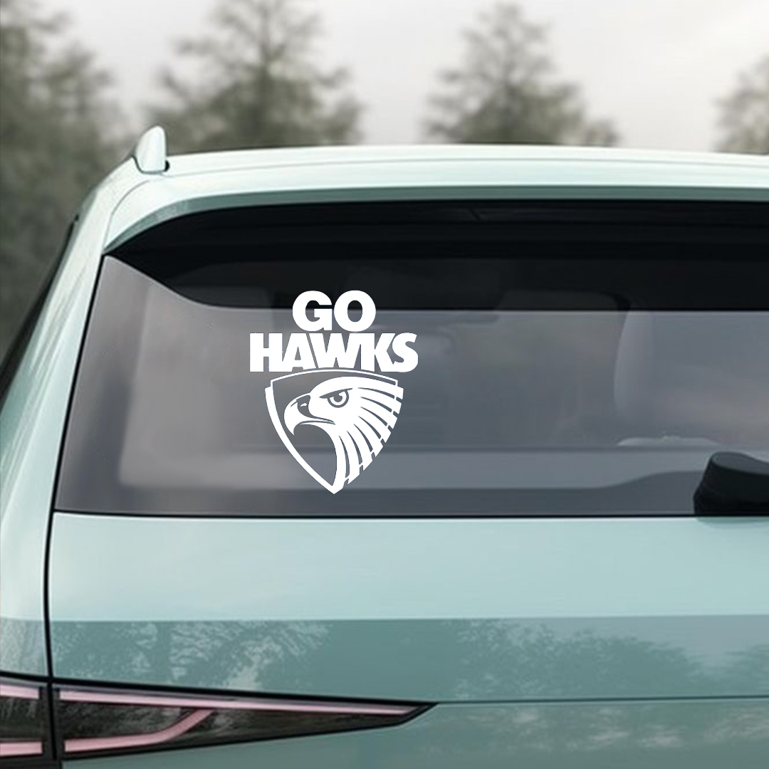 Go Hawks Hawthorn Football Sticker