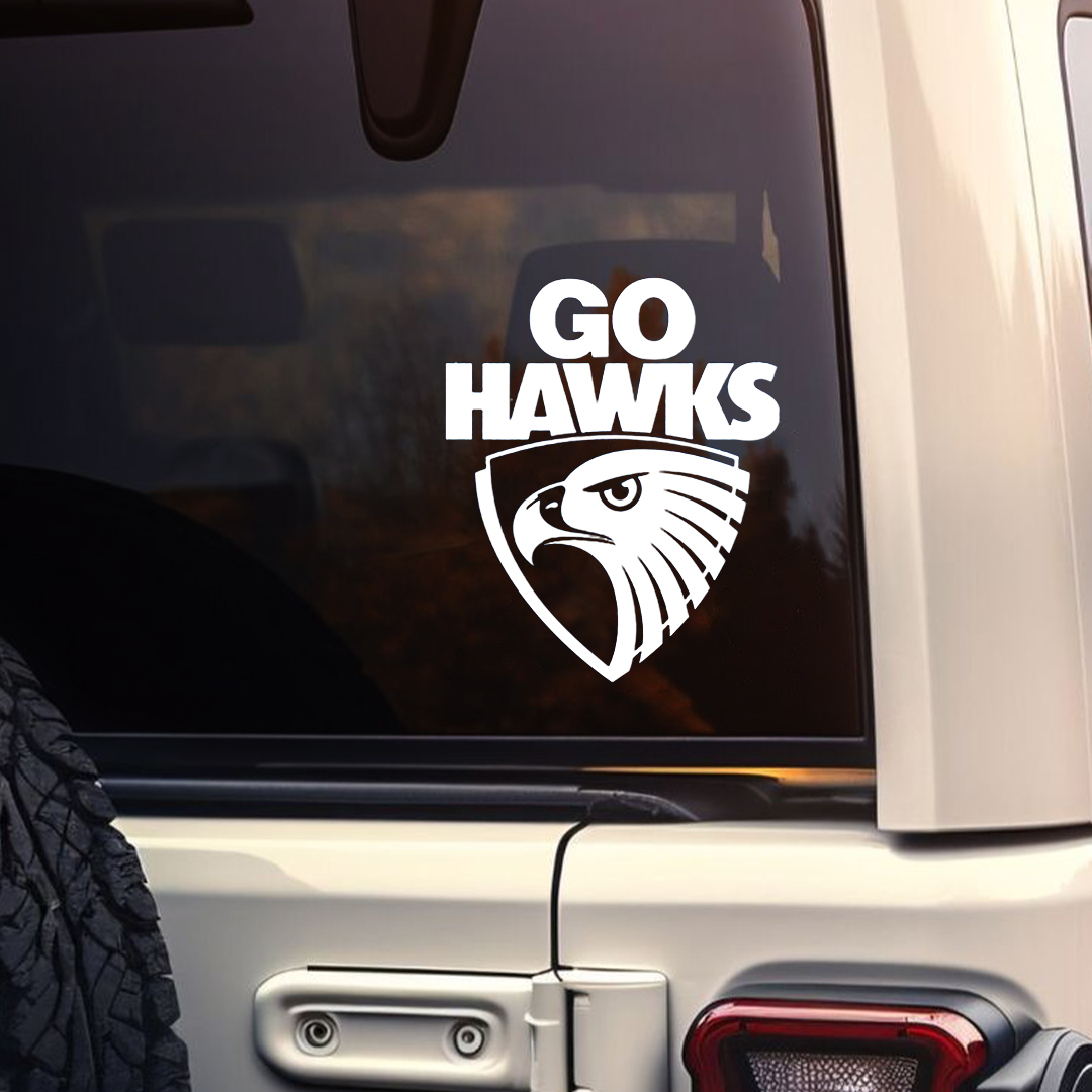 Go Hawks Hawthorn Football Sticker