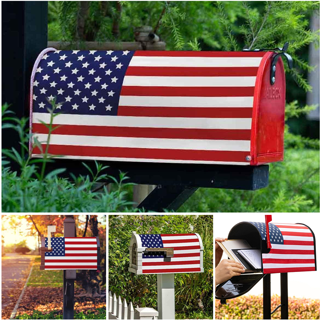 4th of July Mailbox Cover Patriotic American Stripes Stars Flag