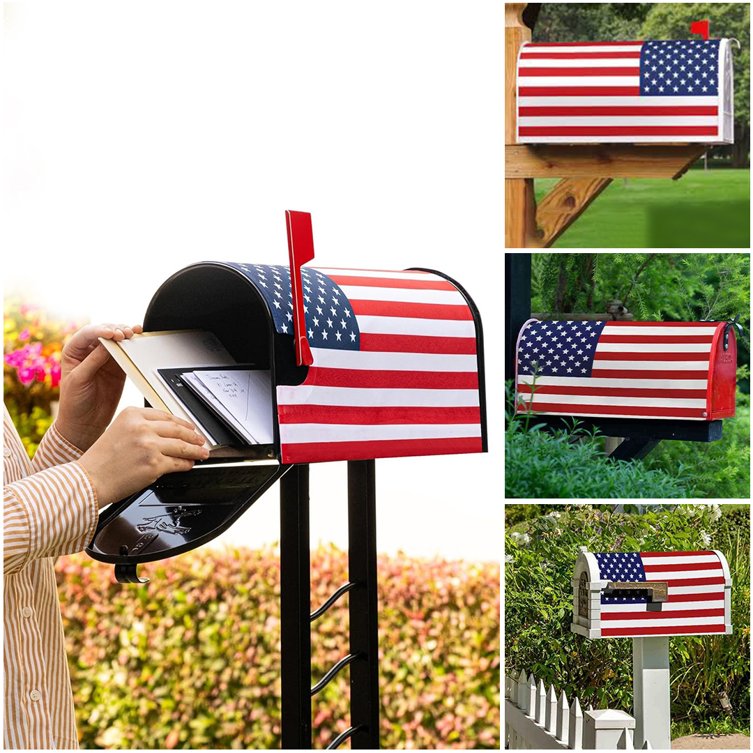 4th of July Mailbox Cover Patriotic American Stripes Stars Flag