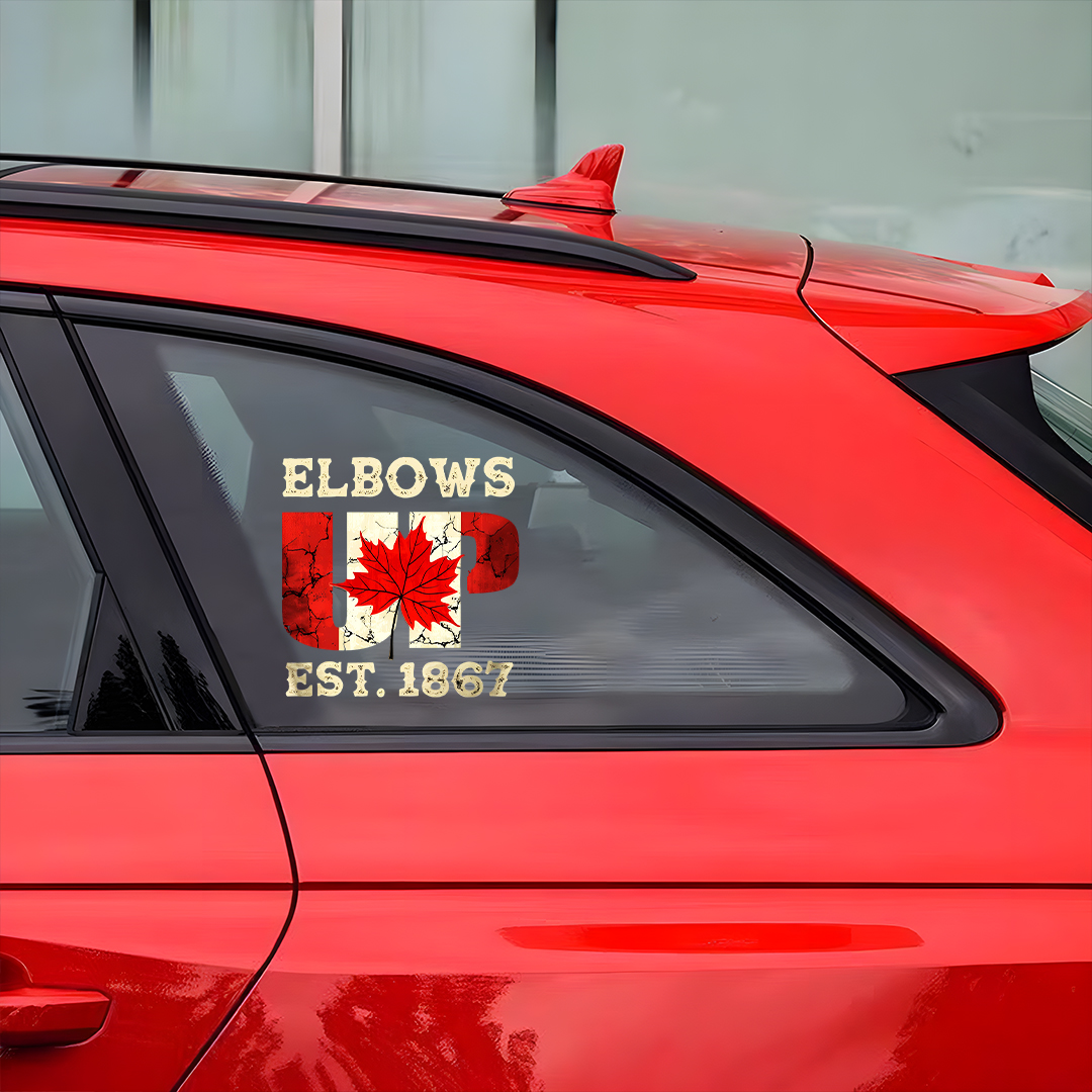 Elbows Up Canadian National Flag Sticker