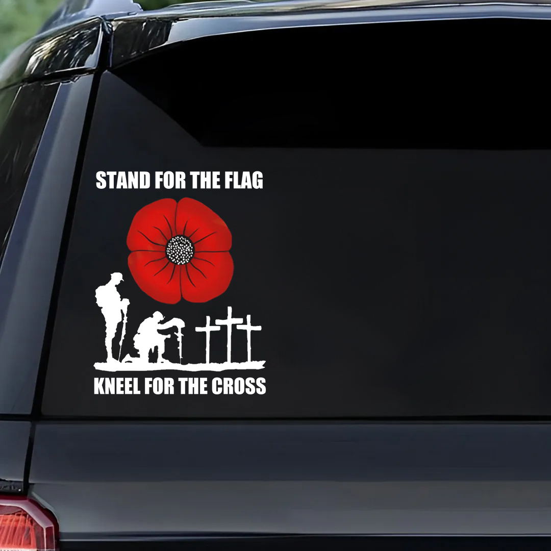 Kneels For The Cross Veterans Stickers