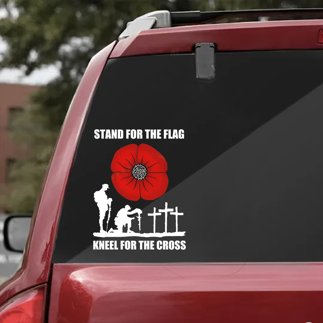Kneels For The Cross Veterans Stickers