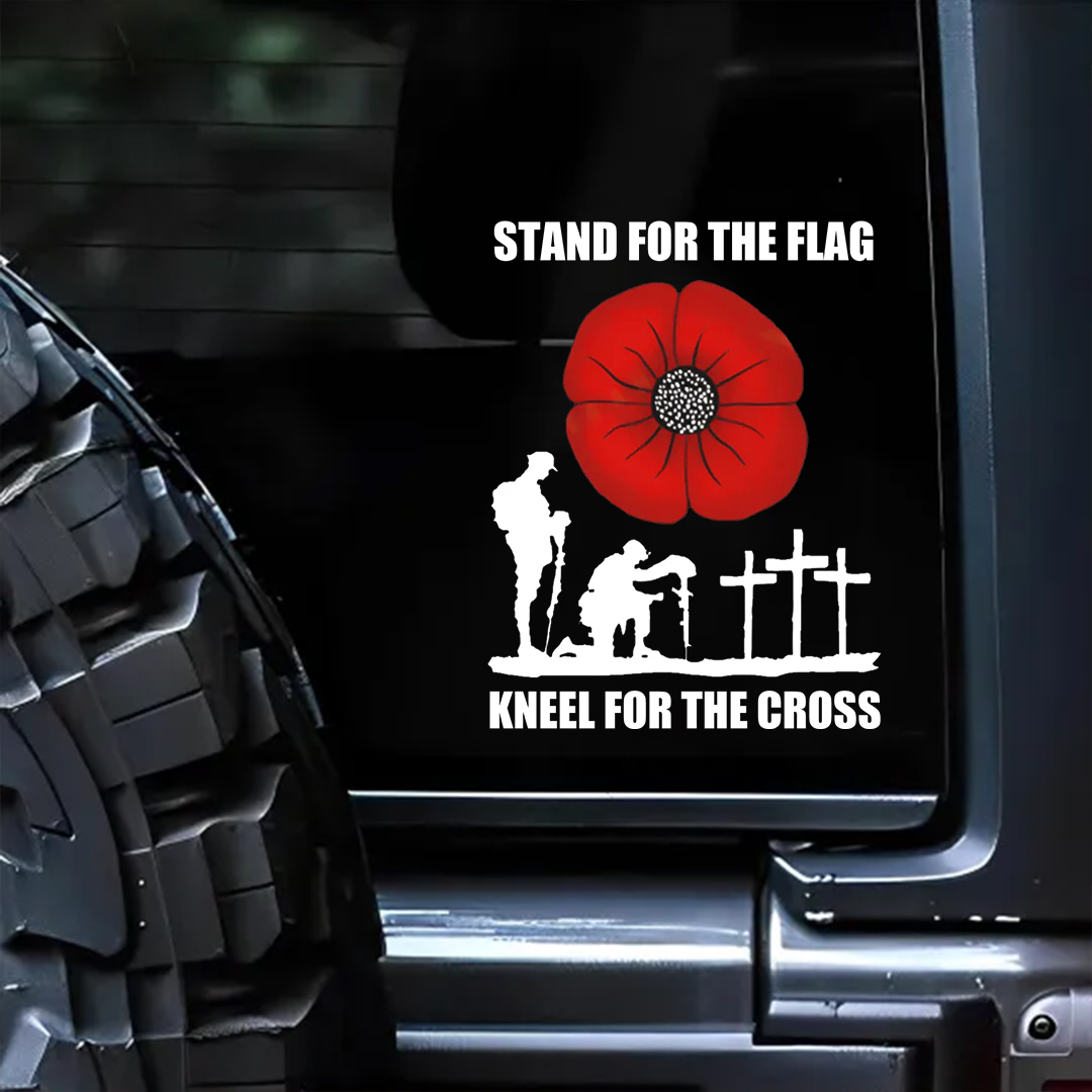 Kneels For The Cross Veterans Stickers