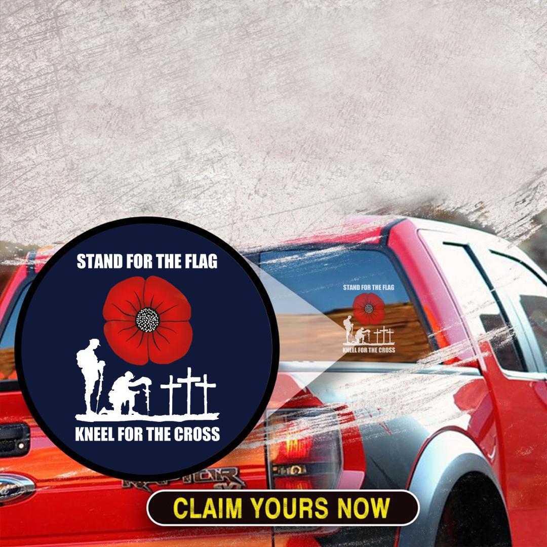 Kneels For The Cross Veterans Stickers