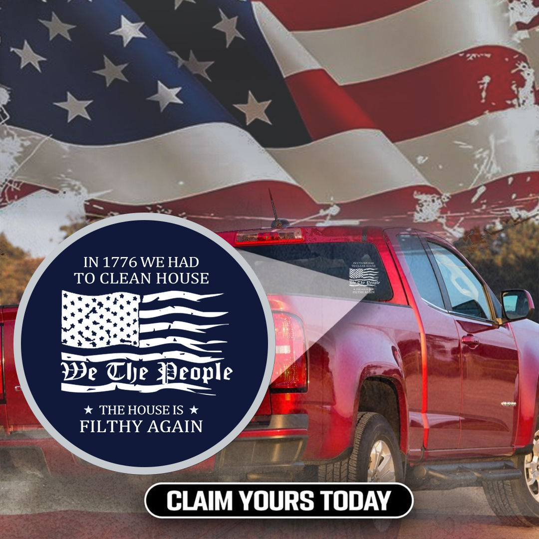 The House Is Filthy Again Veterans Stickers-Independence Day Sticker