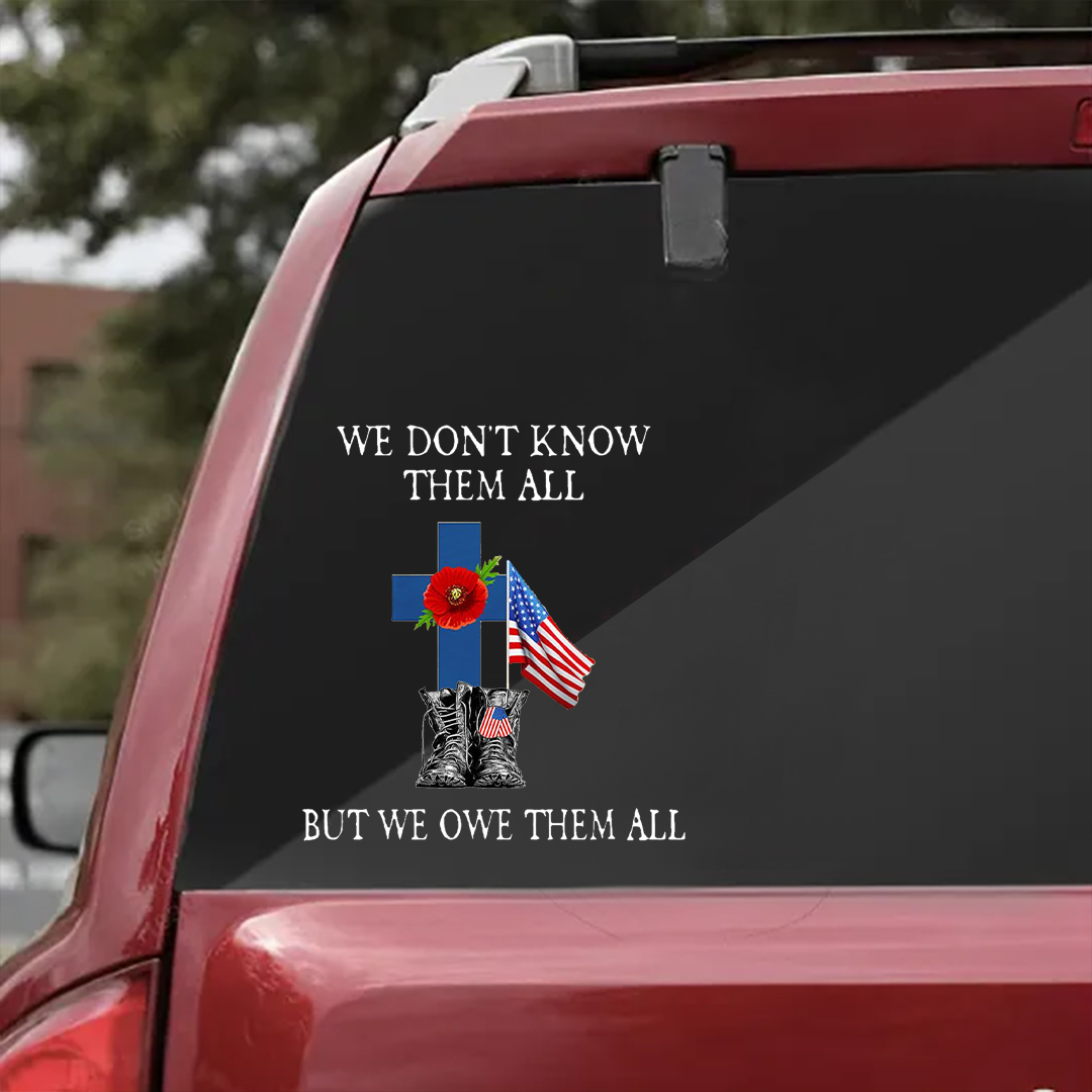 But We Owe Veterans All Veterans Stickers