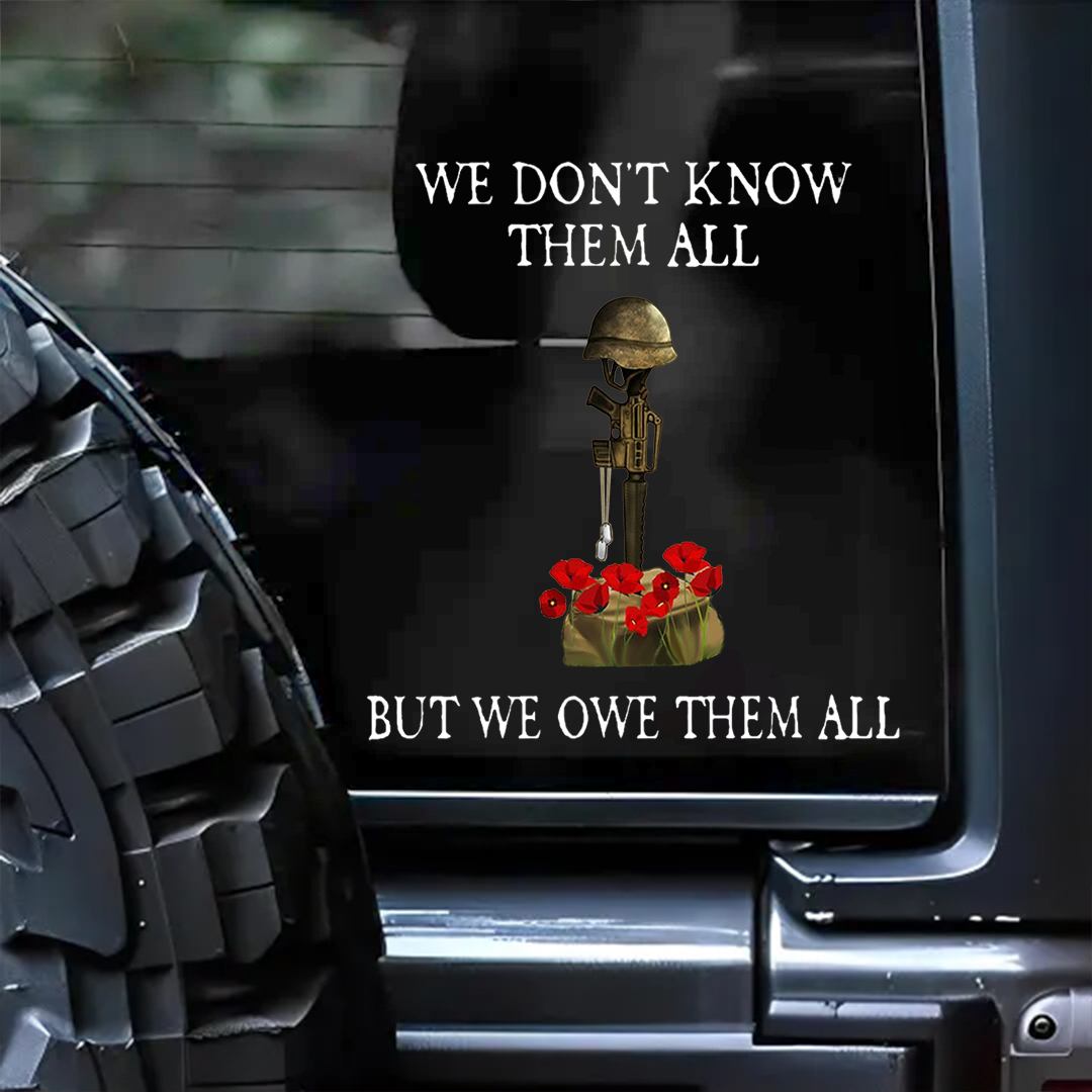 But We Owe Heroes All Veterans Stickers
