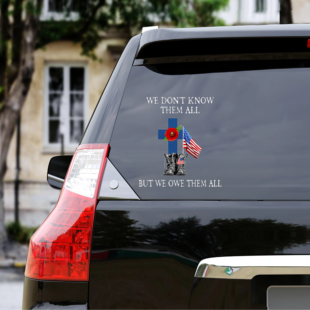 But We Owe Veterans All Veterans Stickers