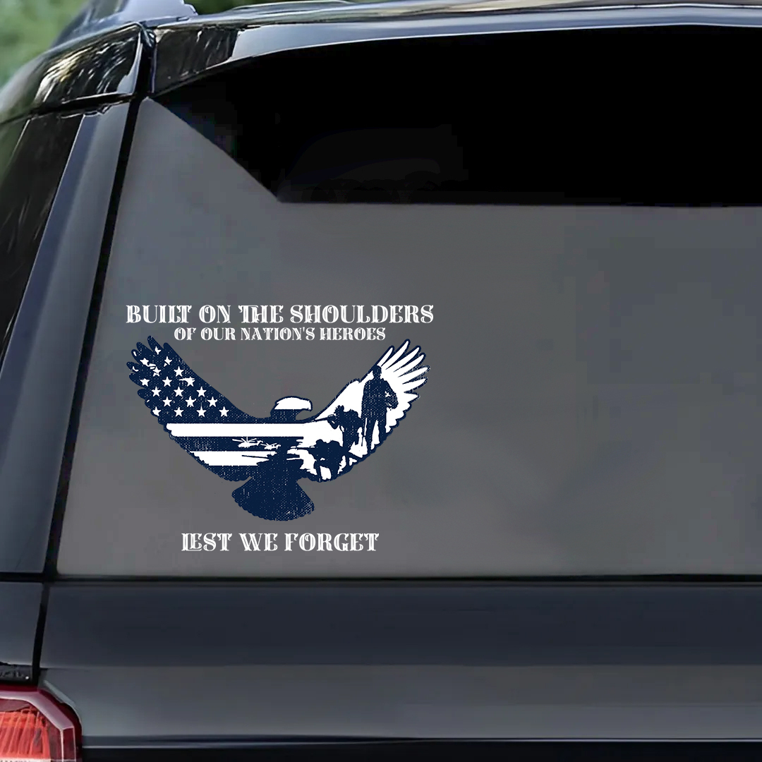 Lest We Forget Veterans Stickers-Independence Day Sticker