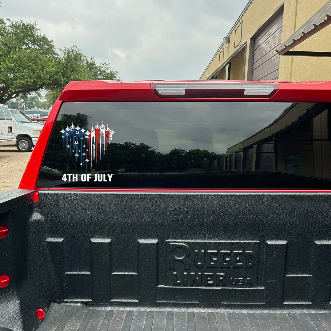 Fourth Of July Heart-Shaped Veterans Stickers-Independence Day Sticker