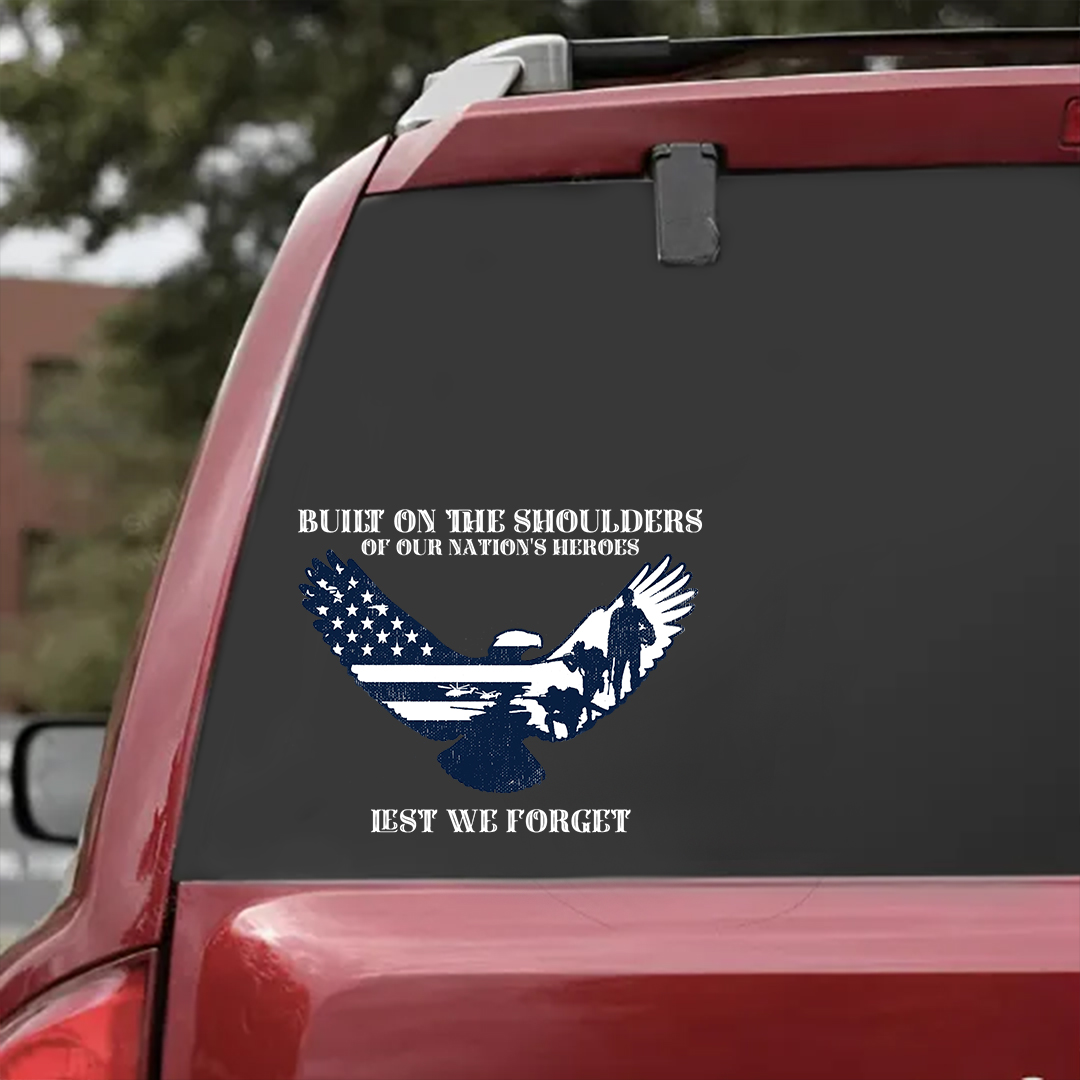 Lest We Forget Veterans Stickers-Independence Day Sticker