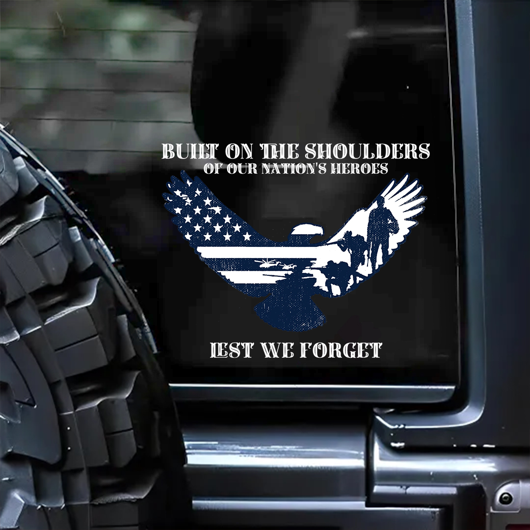 Lest We Forget Veterans Stickers-Independence Day Sticker