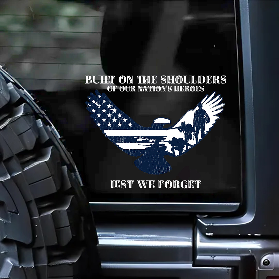 Lest We Forget Veterans Stickers-Independence Day Sticker