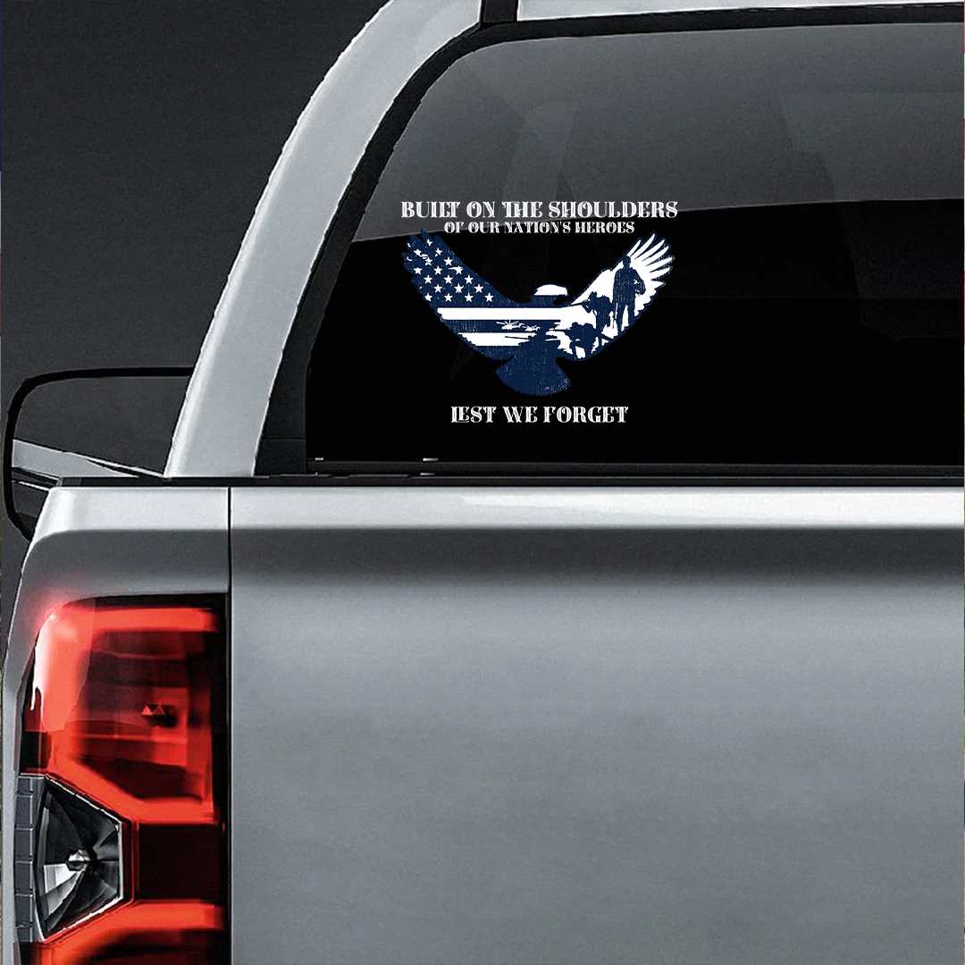Lest We Forget Veterans Stickers-Independence Day Sticker