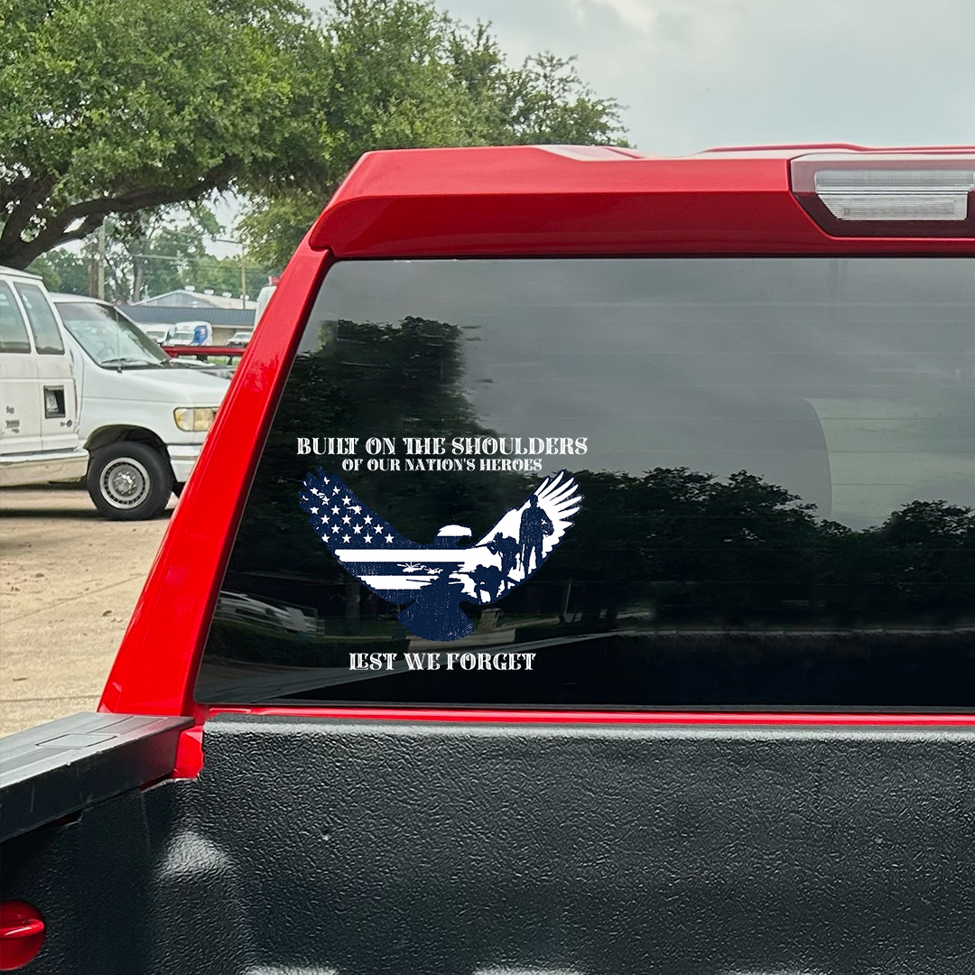 Lest We Forget Veterans Stickers-Independence Day Sticker