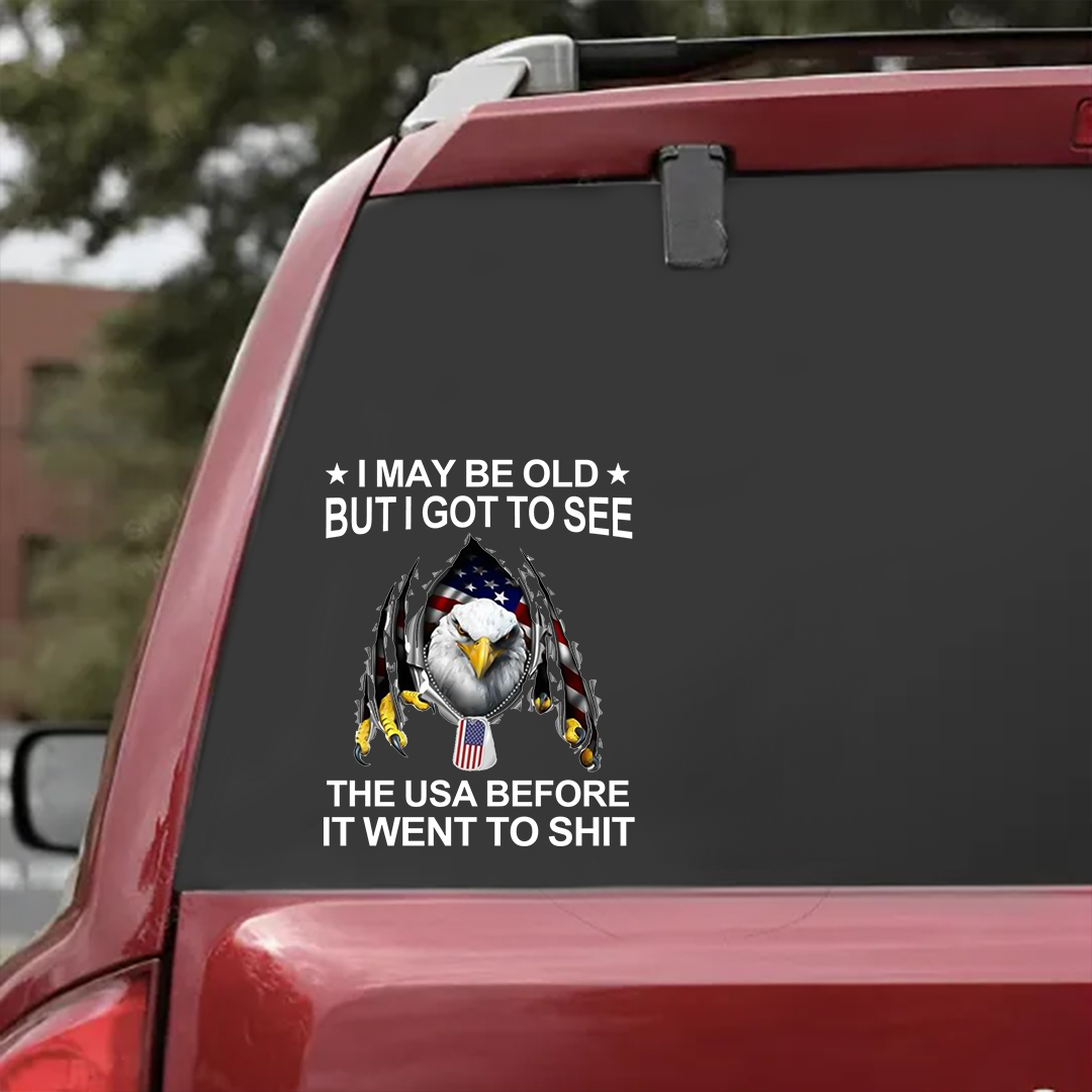 I May Be Old Veterans Stickers