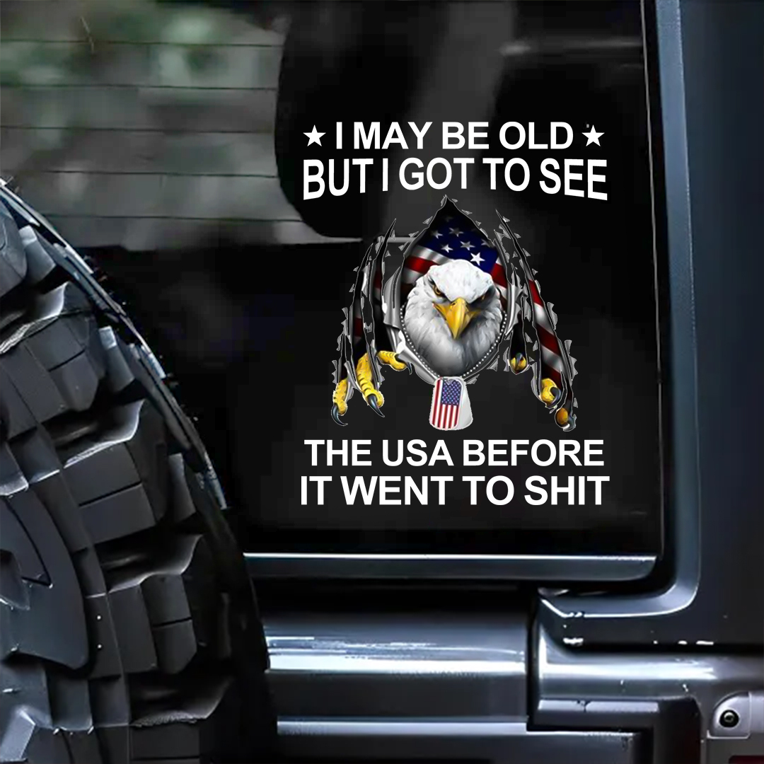 I May Be Old Veterans Stickers