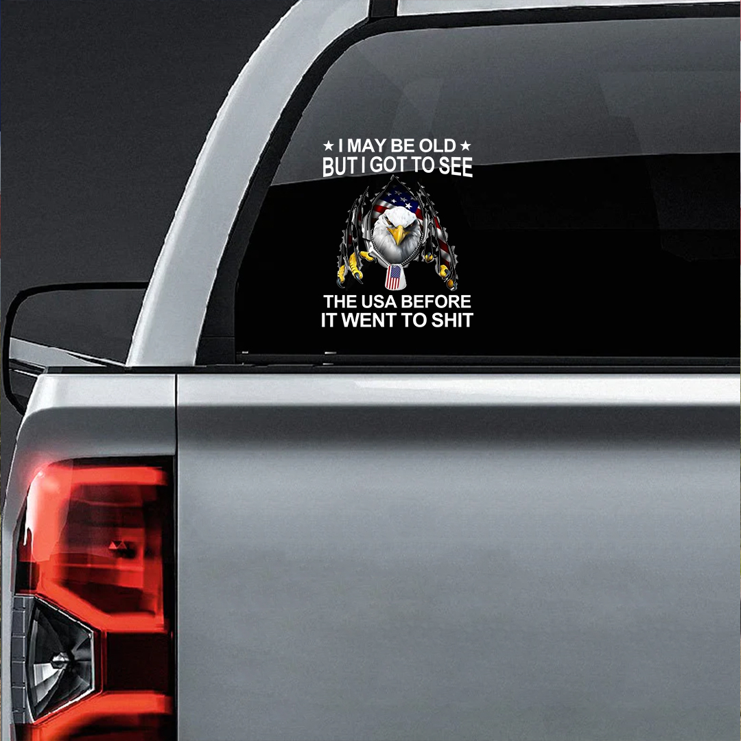 I May Be Old Veterans Stickers