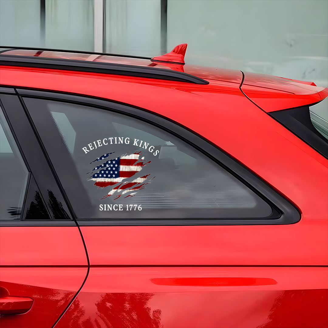 Rejecting Kings American Flag Sticker