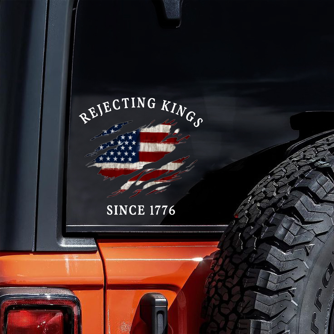 Rejecting Kings American Flag Sticker