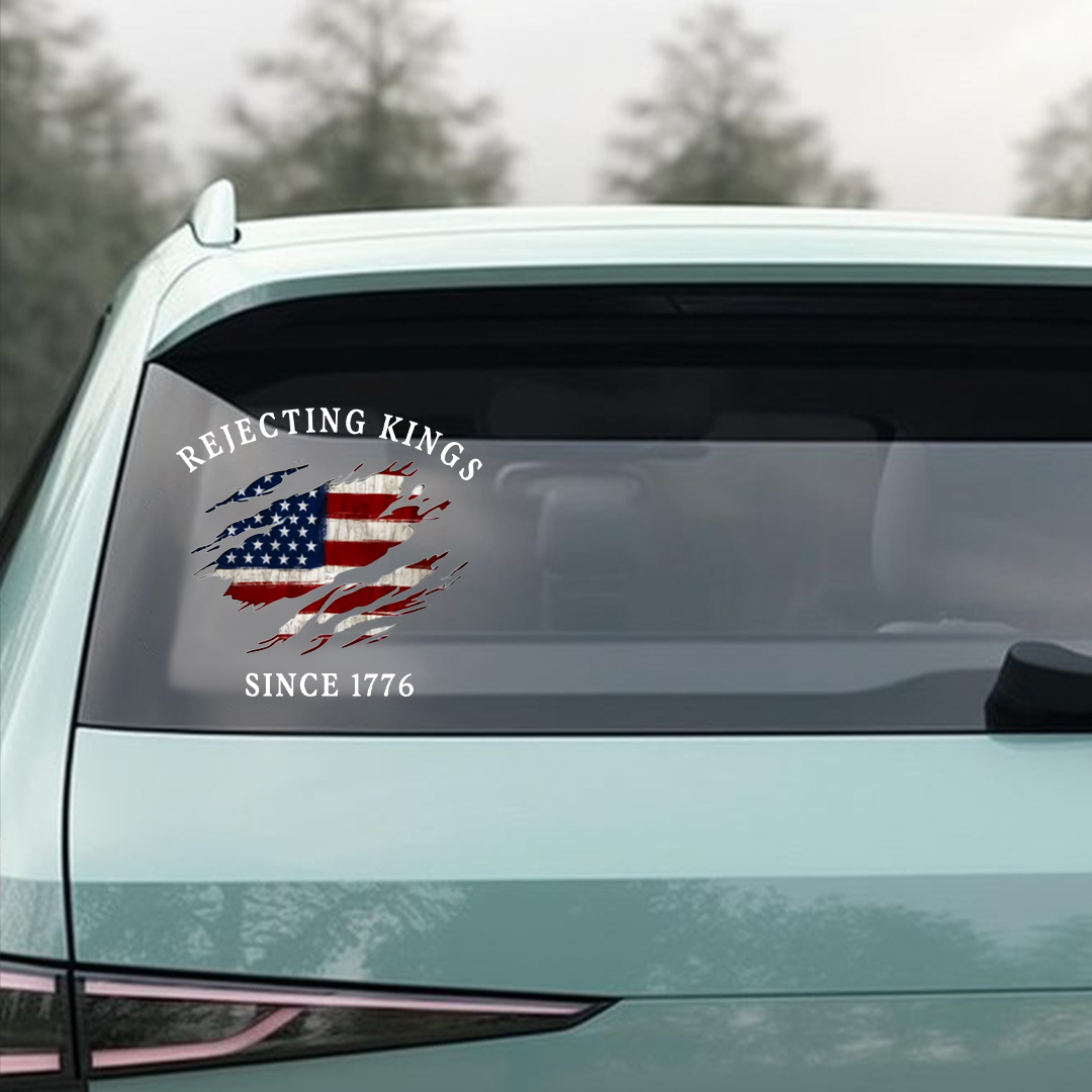 Rejecting Kings American Flag Sticker